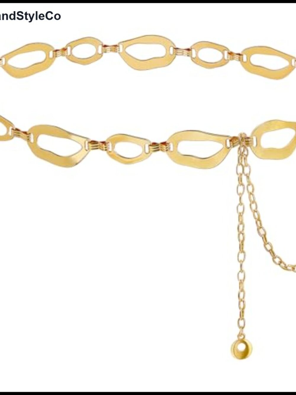 Suyi Alloy Waist Chain Belt for Dresses Women Chunky Link Accessory
